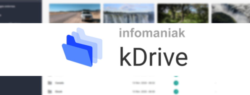Basé en Suisse et géré par Infomaniak, kDrive est un système stockage en ligne (cloud) collaboratif pour les particuliers et les PME.
